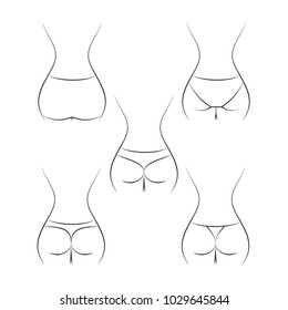 Female body illustration. Vector