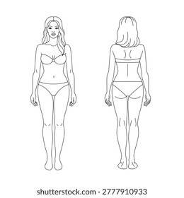 Female body outline and