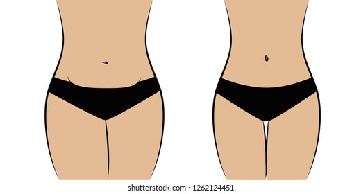 female body thick and slim vector illustration EPS10