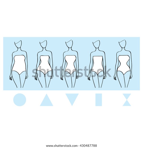 Female Body Types Set Vector Illustration Stock Vector (Royalty Free ...