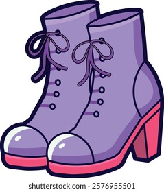 female boot illustration, cartoon, clipart