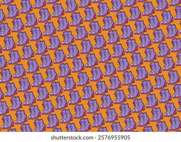 female boot illustration pattern, for backgrounds textures, cartoon, clipart