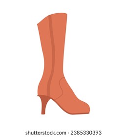 female boot orange vector isolated