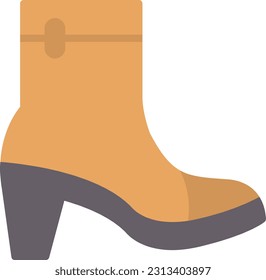 Female Boots Vector Icon Flat Style