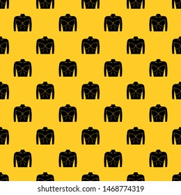 Female breast in a bra pattern seamless vector repeat geometric yellow for any design