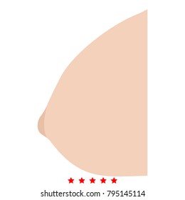 Female breast icon .
