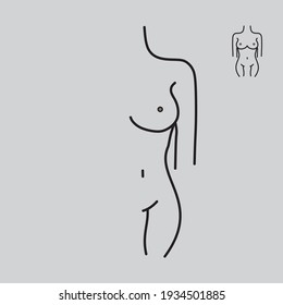 female breast icon. Human organs element icon. vector illustration eps 10 