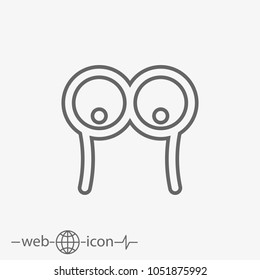 female breast vector icon