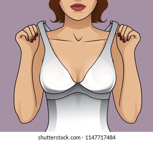 Female breast. Vector illustration