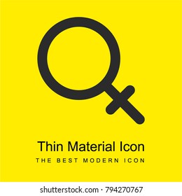 Female bright yellow material minimal icon or logo design