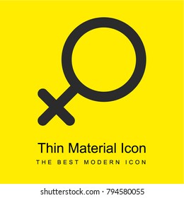 Female bright yellow material minimal icon or logo design