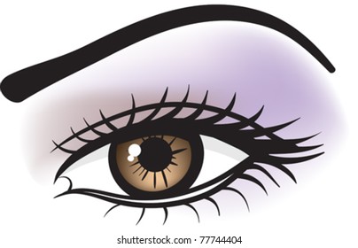 female brown eye