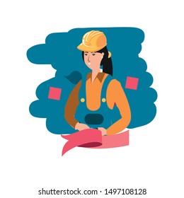 female builder worker avatar character
