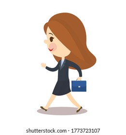 Female Business Cartoon Character Vector