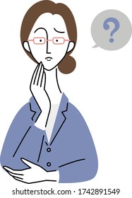 a female business person who wonders