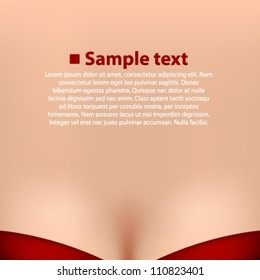 female bust postcard background, Vector illustration