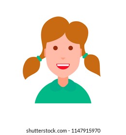 Female bust vector icon. Avatars.
