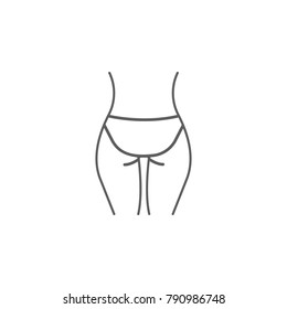 Female Buttocks icon. Human organs element icon. Premium quality graphic design icon. Baby Signs, outline symbols collection icon for websites, web design, mobile app on white background