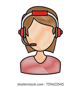 female call center agent