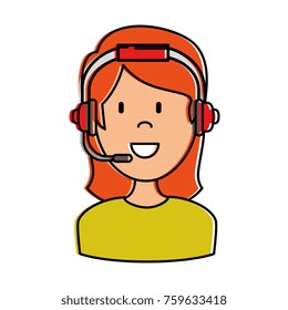 female call center agent
