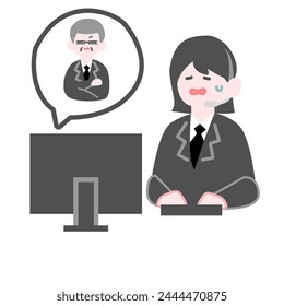 The female call center agent breaking into a cold sweat when dealing with complaining customers