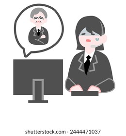 The female call center agent turning pale during complaint handling
