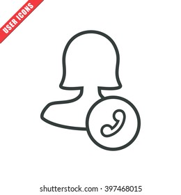 Female call user icon