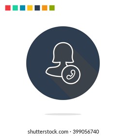 Female call user icon