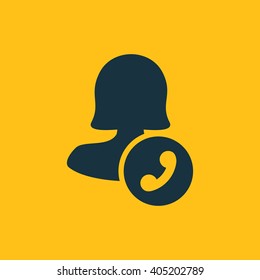 Female call user icon