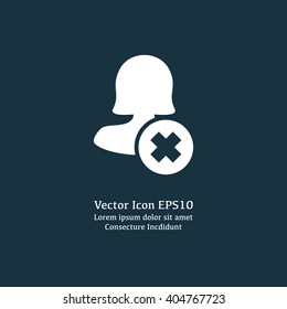 Female cancel user icon