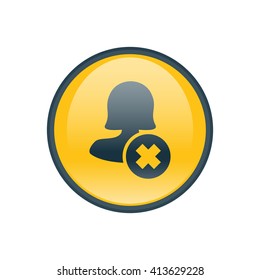 Female cancel user icon