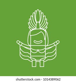 Female carnival dancer icon, vector illustration design. Carnival characters collection.