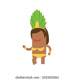 Female carnival dancer icon, vector illustration design. Carnival characters collection.