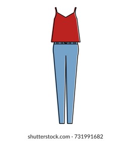 female casual clothes icon
