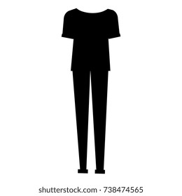 female casual clothes icon