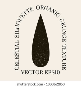 Logo de Boho celeste femenino en un mínimo estilo moderno de mediados de siglo. Plantilla de diseño de logotipo vectorial con símbolo de geometría mística texturada orgánica. Para cosméticos, tatuajes, Spa, medios sociales