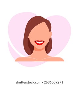 female character avatar using lipstick on lips