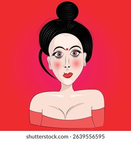 female character bold gorgeous look vector design clean and unique latest illustration