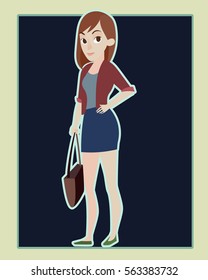 Female character illustration
