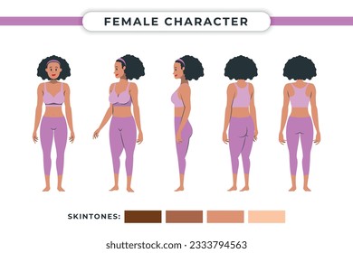 female character poses illustration collection