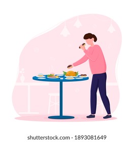 ケーキ食べる女性 のイラスト素材 画像 ベクター画像 Shutterstock