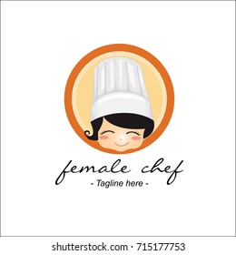 Female Chef Animated Logo Vector