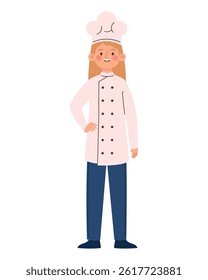 Female Chef Honoring Labor Day in the Kitchen