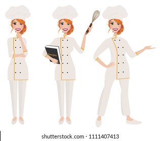 Female Cook Chef Clipart Vector Logo Stock Vector (Royalty Free ...