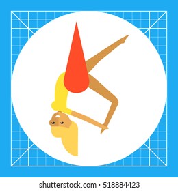 Female Circus Acrobat Icon