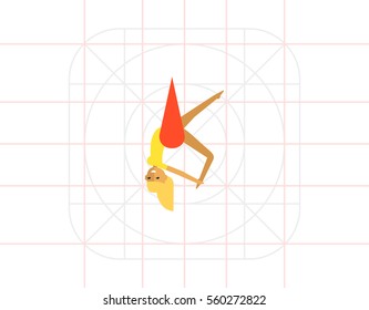 Female Circus Acrobat Icon