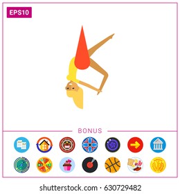 Female Circus Acrobat Icon