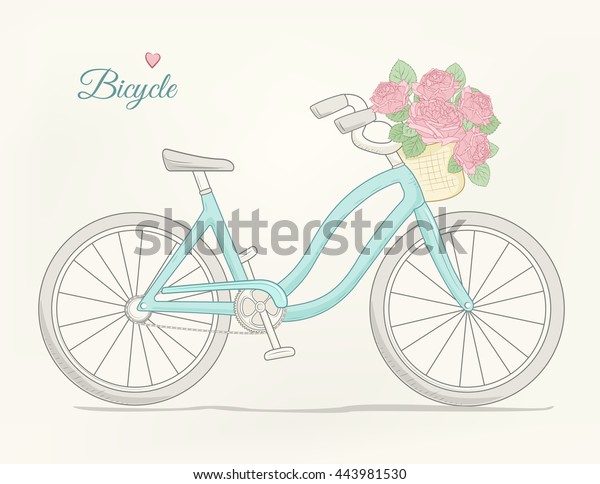 blue cruiser bike with basket