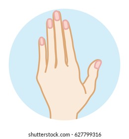 Female Clean hand -Front view