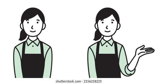Female clerk to guide（Upper body）
